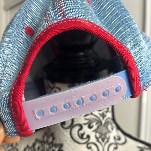 Aksels Blue White Dead of Day Skull Hat Mesh - Picture 2 of 5